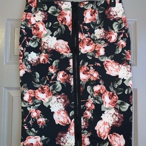 Floral Pencil Skirt